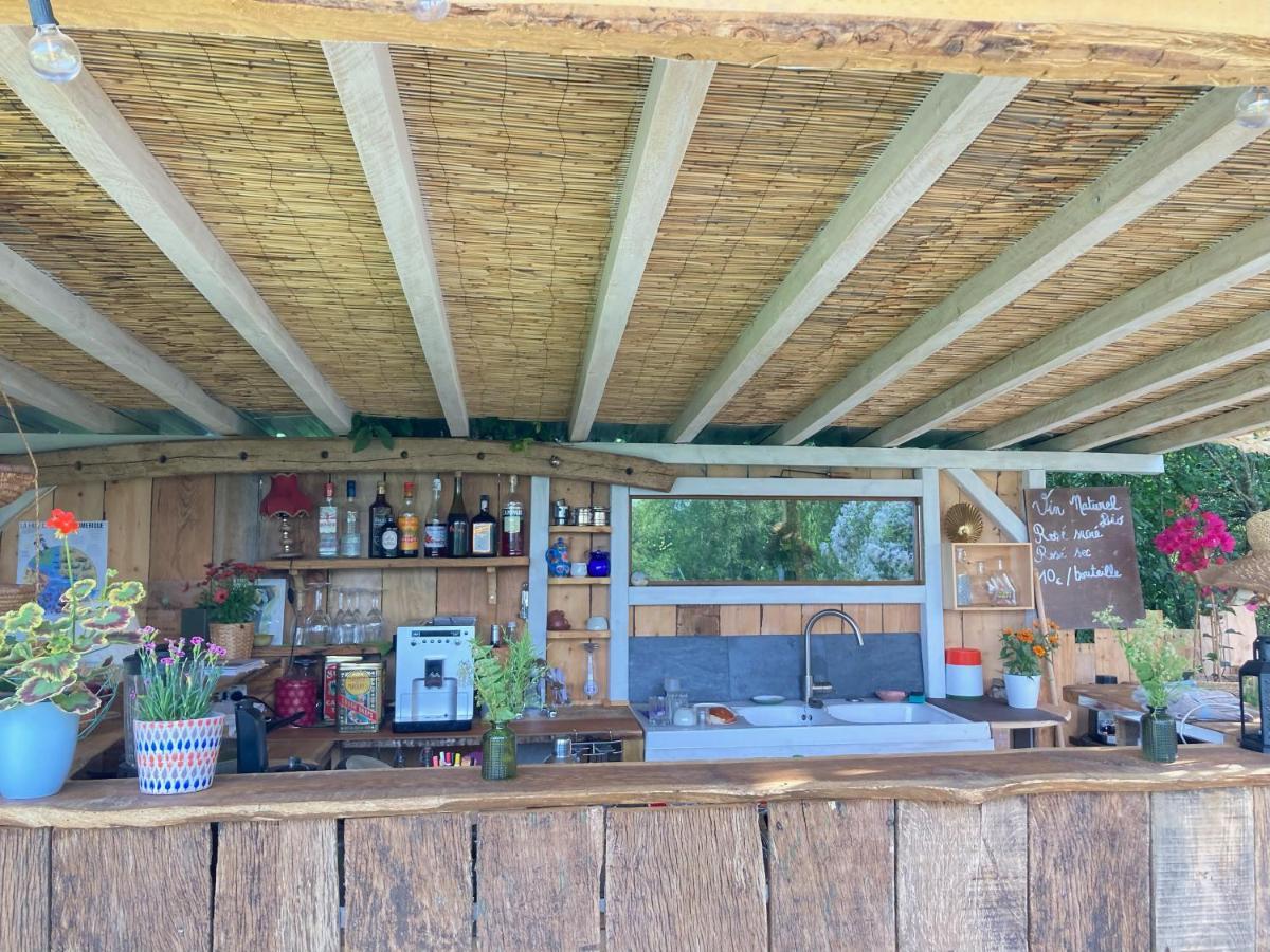 Tente Bivouac Option Bain Chauffee Au Bois Idrac-Respailles Exterior foto